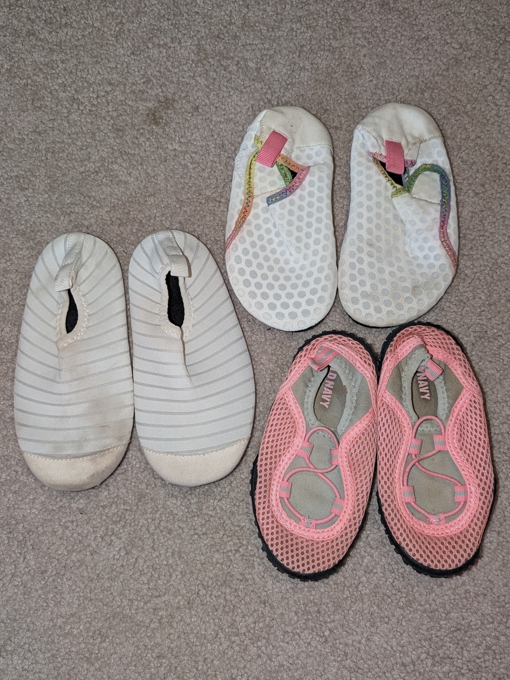 Old Navy Pink Mesh Kids Water Shoes - Slip-On Play Shoes